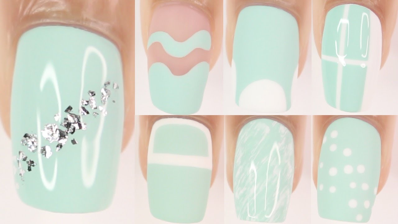 TRENDY NAIL ART DESIGNS FOR SUMMER 7 EASY NAIL IDEAS MINT BLUE
