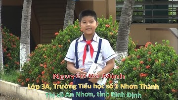 BÀI DỰ THI TOÀN QUỐC ĐẠI SỨ VĂN HOÁ ĐỌC 2024 - NGUYỄN BÁ MINH, TRƯỜNG TH SỐ 1 NHƠN THÀNH, BÌNH ĐỊNH