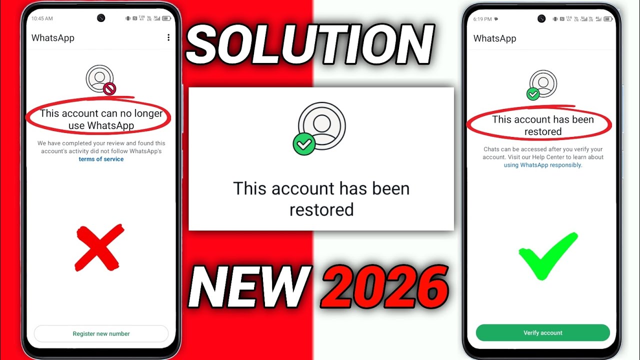 WhatsApp Ban Ho Gaya 2026 | This account can no longer use WhatsApp | Ban Problem Ka Solution 2026