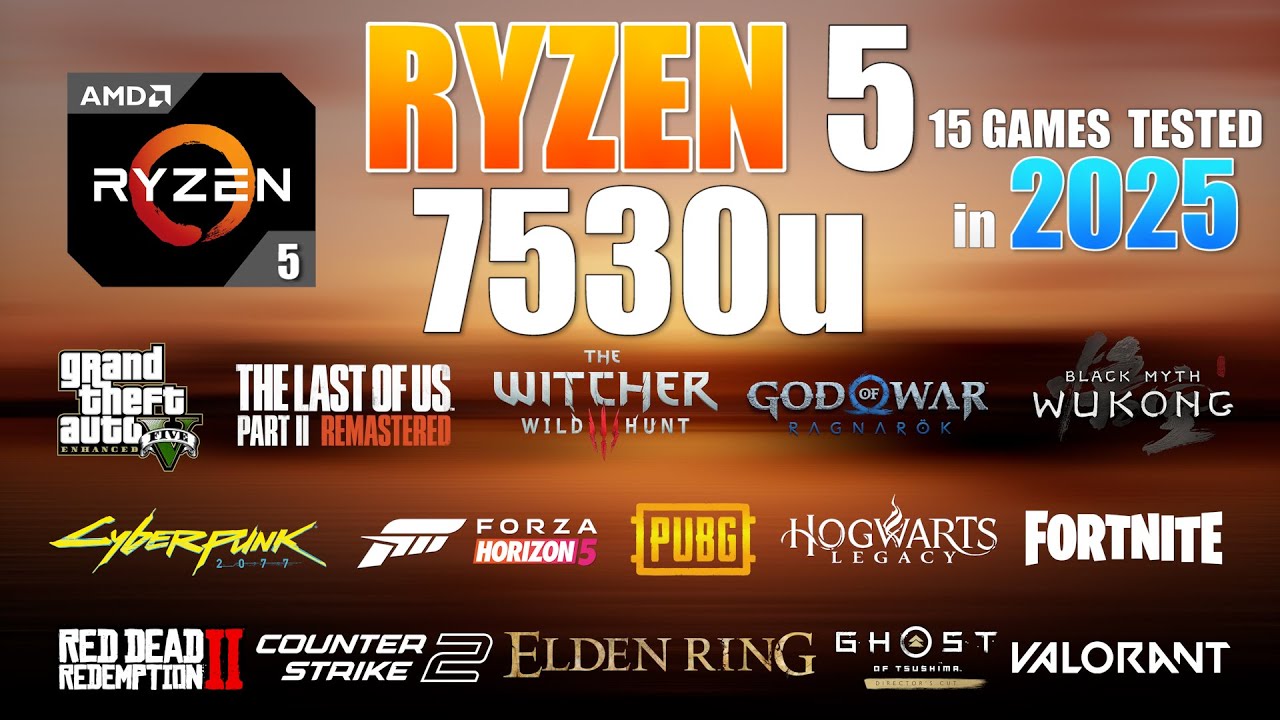 Ryzen 5 7530u in 2025 | Test in 15 Games | Ryzen 5 7530u Gaming