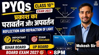 100% Expected PYQs | Reflection & Refraction of Light | Class 10 Physics | Bihar & UP Board 2027