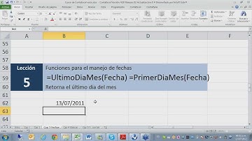 Software Contable ContaPyme - ContaExcel Add In - Funciones Último día mes, Primer día mes