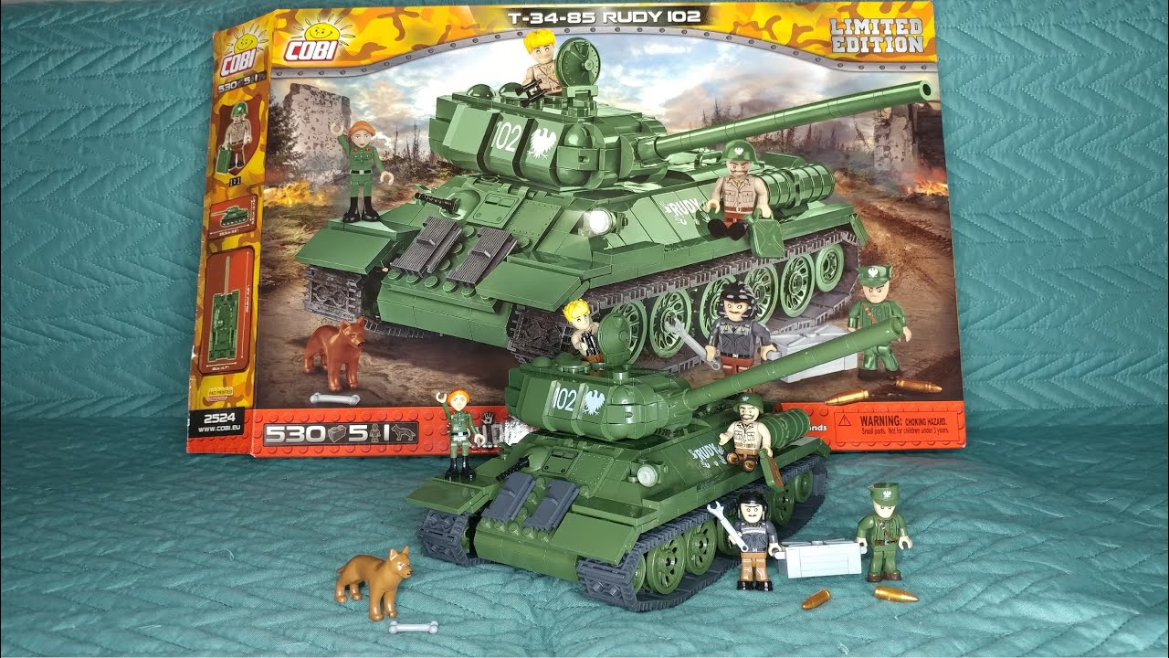 T-34/85 Rudy 102 Limited Edition COBI-2524 - танк з серіалу "Чотири танкісти і собака "