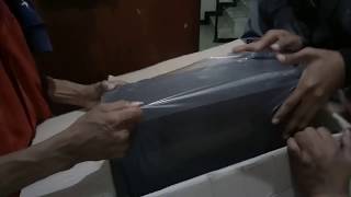 unboxing subwofer aktif merek carman buat mobil