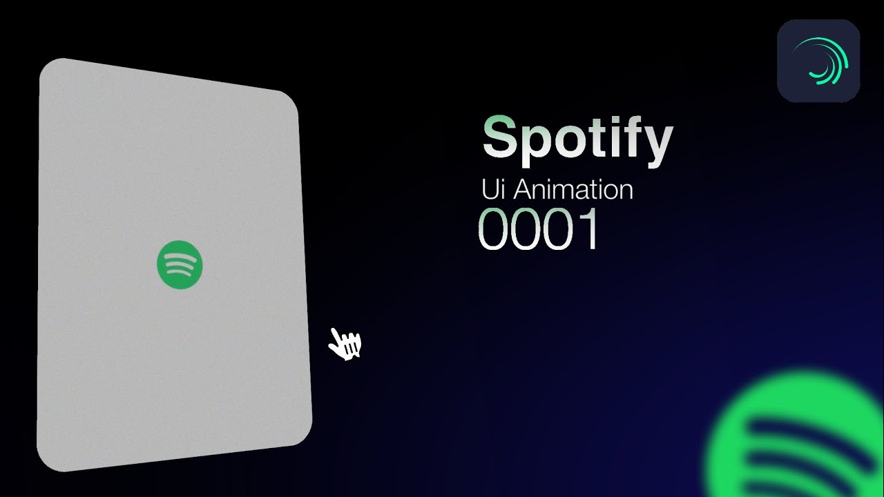 Spotify ui animation in alight motion | im design 