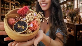 ASMR The Enchanted Dried Flower Shop 🌿✨ (Crinkly, Crunchy Flowers, Paper Sounds, Whispers for Sleep)