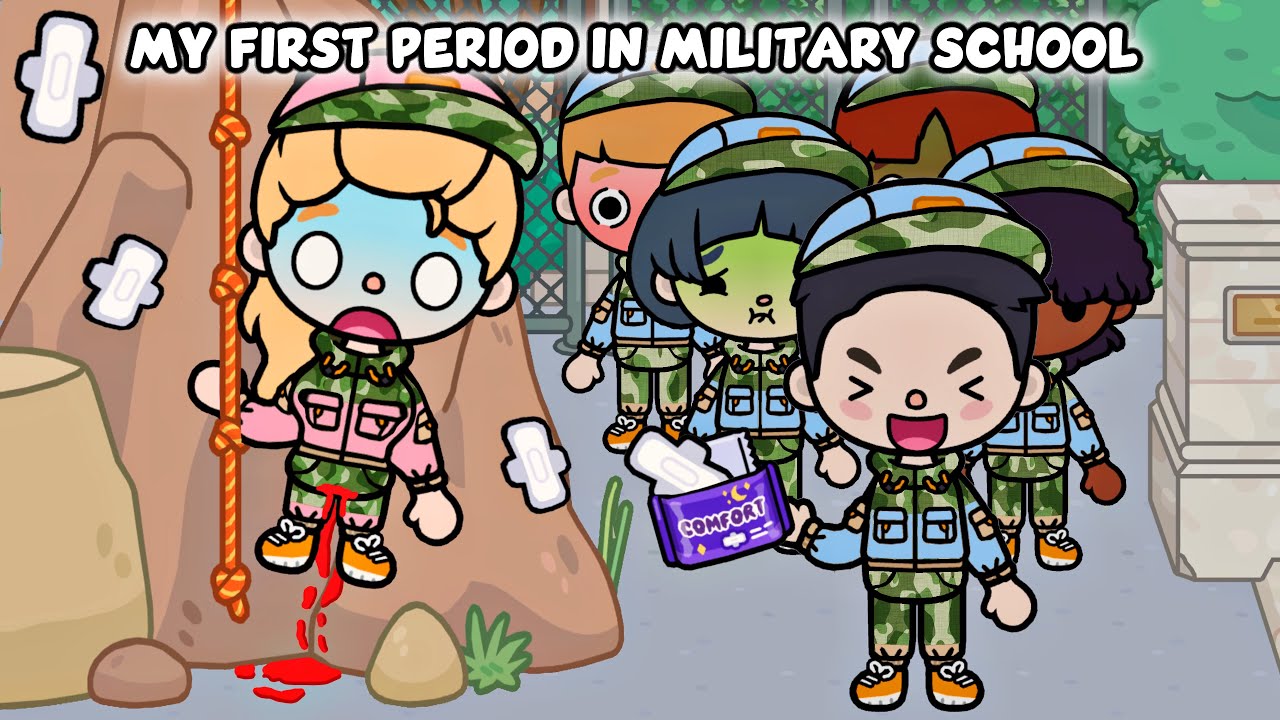 I Got My First Period in an All Boys Military School 🩸😳 | Toca Boca Life Story