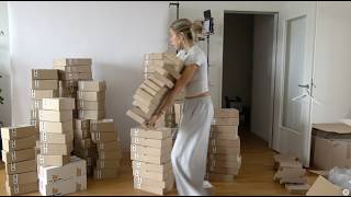 Small Business Diaries| packing 200 orders in my apartment⭐️ BELINA BELLWOOD