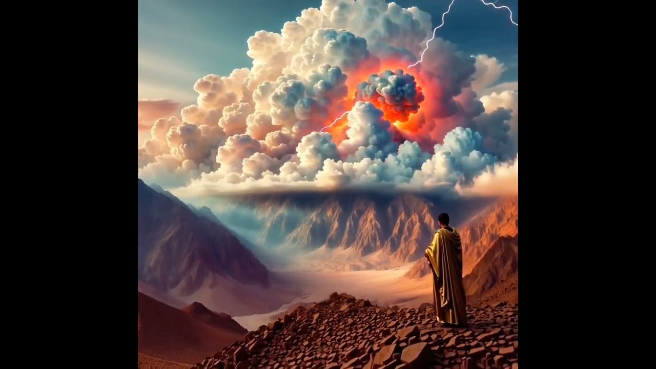 Moses ascends Mount Sinai