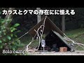 【軍幕ソロキャンプ】初夏、USパップテントとソ連軍ポンチョ連結