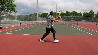 USTA Rated 4.0 vs 4.5 Tennis Cool Down | Hitting With Yonex VCORE 95 screenshot 3