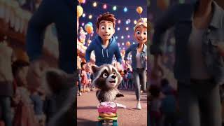 Baby Raccoon STOLE Our Donuts! 🍩🦝 Funny Pixar Style Cartoon Shorts#BabyRaccoon#DonutThief