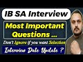IB SA Interview: Most Important Questions| IB Security Assistant Interview Date 2026 |