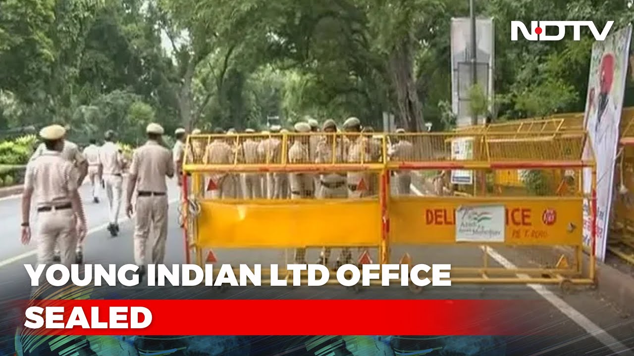 Young Indian Ltd Office Sealed, Cops Deployed Outside Sonia Gandhi House