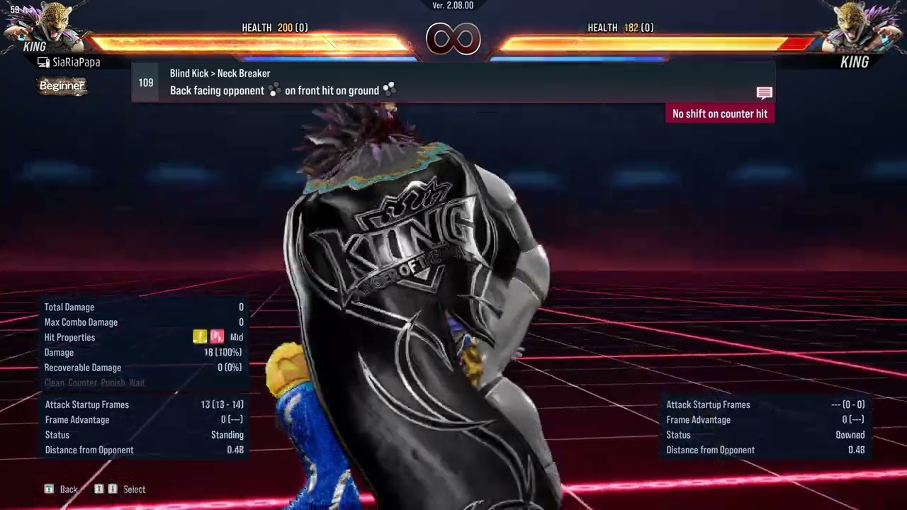 109. Blind Kick ▶ Neck Breaker