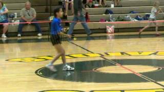Anna single rope freestyle u9 aau