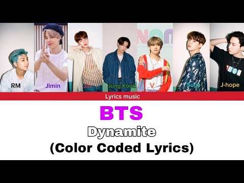 BTS - Dynamite (Color Coded Lyrics)