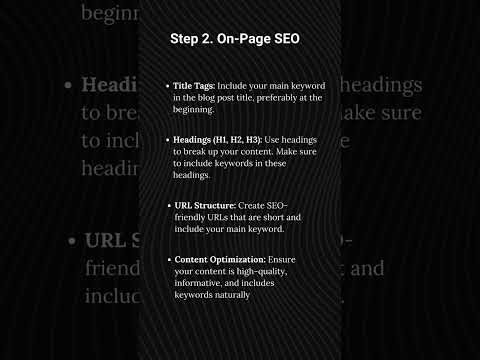 seo tips for technical optimization