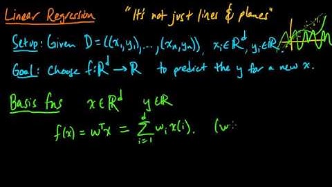 (ML 9.1) Linear regression - Nonlinearity via basis functions-rVviNyIR-fI.mkv