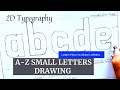 Alphabet writing full tutorial small letters in blockstypography tutorial for beginnersstudents