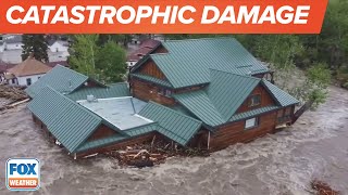 Watch: Drone Footage Shows Catastrophic Damage as Flooding Ravages Red Lodge, MT