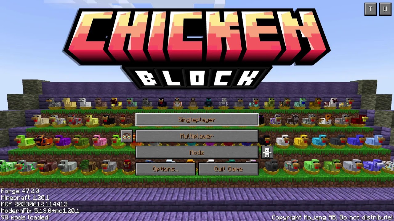 TANTE GALLINE SENZA GALLO - ChickenBlock MINECRAFT