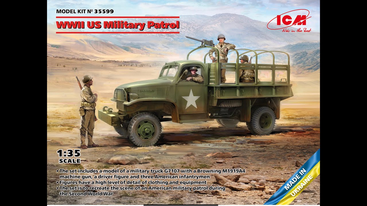 ICM 1/35 WW2 US Military Patrol truck 35599 kit review