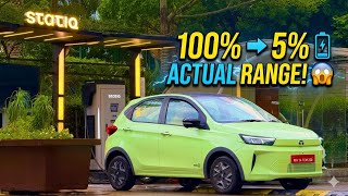 New Tata Tiago EV 24kWh Real World Range Test 🔥 100% to 5% Battery | Shocking Results