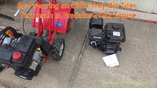 Re-Powering an older Troy Bilt Tiller | Tecumseh 5 5hp to Predator 212 Engine