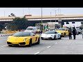 Lamborghinis Accelerating : Bengaluru Bull Run 2024 | Aventador SVJ, Gallardo, Urus Performante
