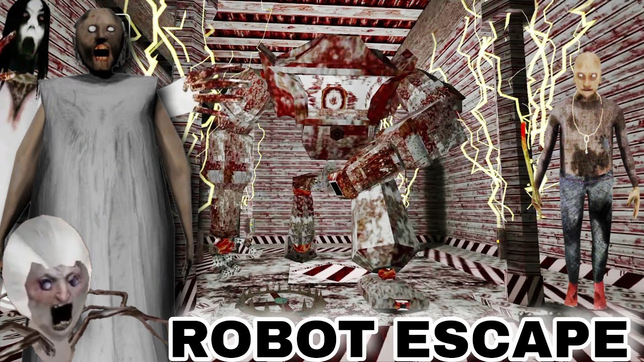 ROBOT 🤖 ESCAPE IN GRANNY GRANDPA HOUSE FULL HORROR GAMEPLAY - YouTube