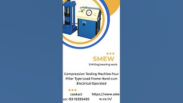 Compression Testing Machine Four Pillar Type Load Frame Hand cum Electrical#machine #labequipment