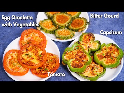 Egg Omelette With Vegetables | Egg Omelet Recipe in Telugu | Healthy Breakfast Recipe | Hyderabadi Ruchulu