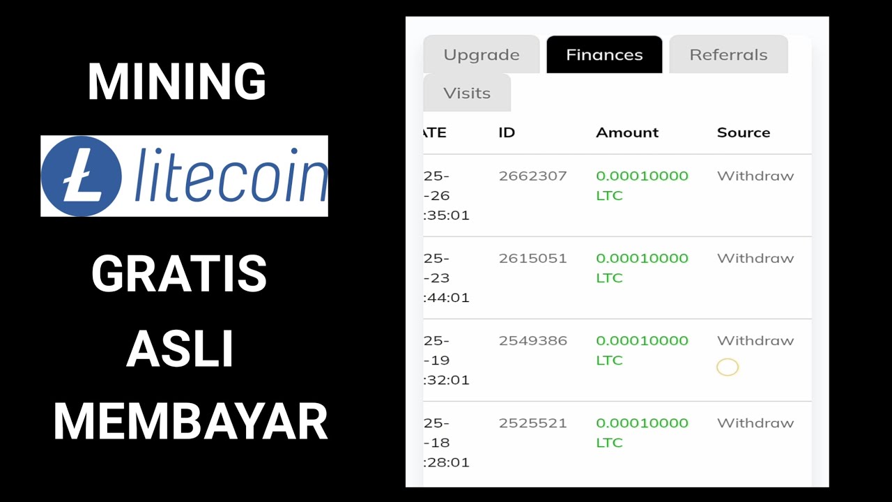 TUTORIAL PENDAFTARAN MINING LITECOIN GRATIS ‼️ TERBUKTI MEMBAYAR