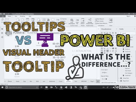 What is Tooltips vs Visual Header Tooltip In Power BI - TAIK18 (15-6) Power BI