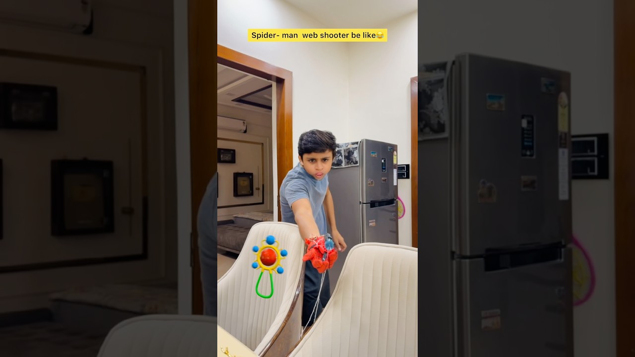 Spiderman webshooter be like😂 #funnyvideo #comedy #comedyshorts #funnyshorts