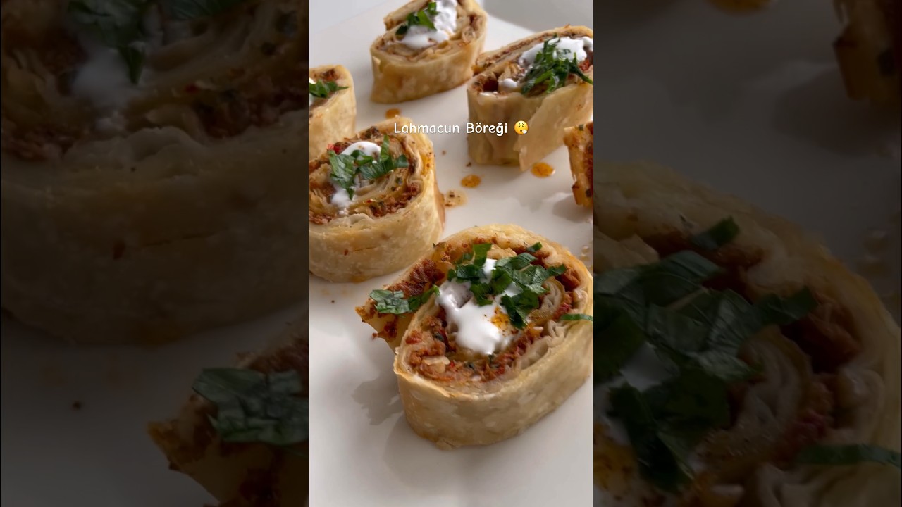 Lahmacun Böreği ????‍???? Mutlaka Deneyin???? #lahmacun #börek #yemektarifi #shorts #keşfet #vlogs #vlog