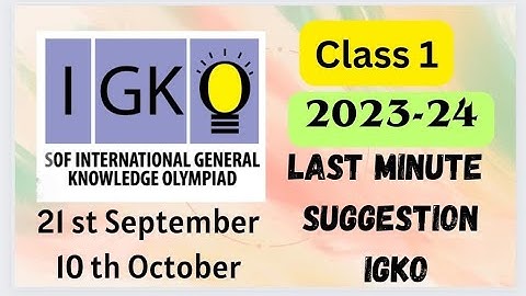 #FavFive | SOF IGKO Class 1 2023-2024 | #igko | International General knowledge Olympiad | #sof |