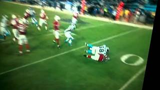 Huge hit by Thomas Davis! NFC Championship