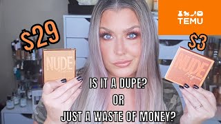 TEMU MAKEUP | IS IT A DUPE OR JUST A WASTE OF MONEY | HUDA VS TEMU | HOTMESS MOMMA MD