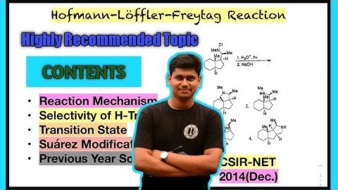 Hofmann Loffler Freytag Reaction & Suarez Modification | With Previous Year solution |