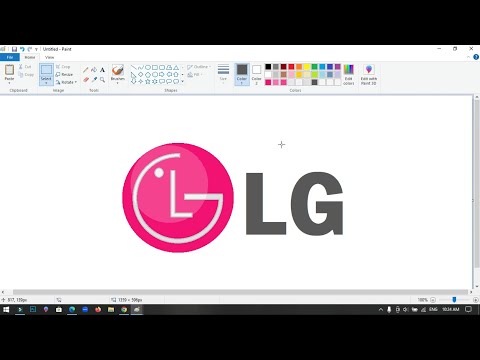 How to draw LG Logo on computer using MS Paint | Famous Logo Drawing.
