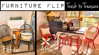 Furniture Flip  Trash to Treasure  Shabby Chic  Cottagecore  Thrift Flips  DIY for Resale