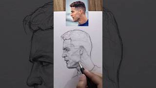 How to draw cristiano ronaldo using loomis method #drawing #artwork #loomismethod