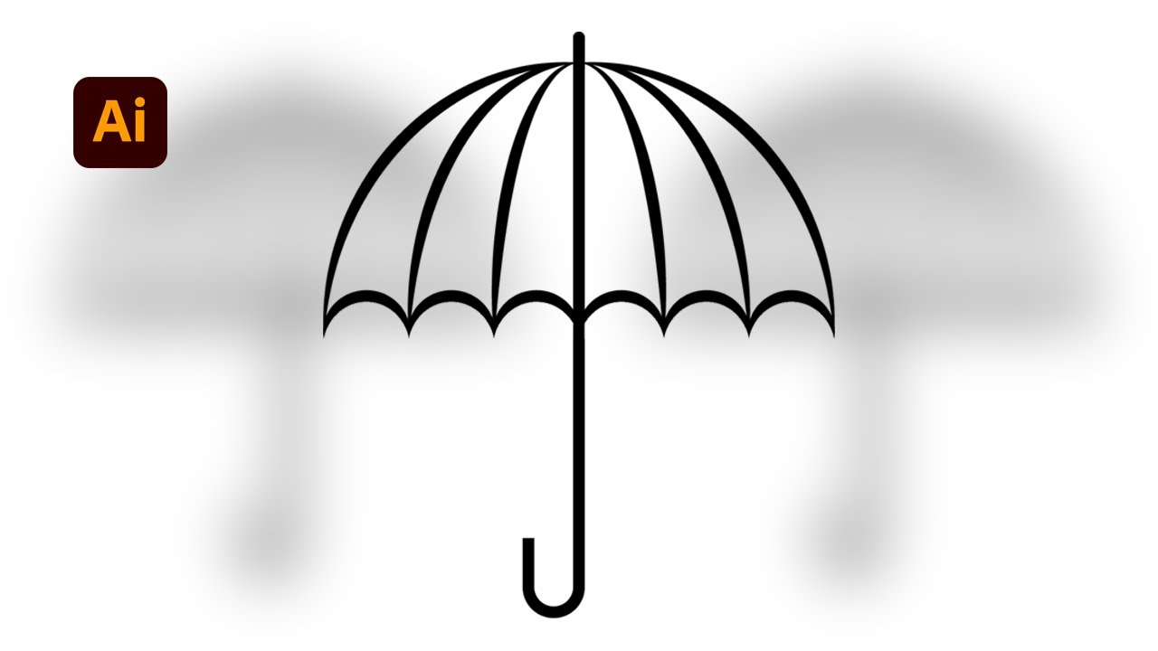 How To Make Vector Adobe Illustrator।।Umbrella Vector Design।।Illustrator Best Vector Design 2022