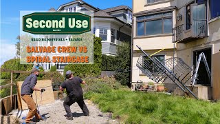 Salvaging a Unique Spiral Staircase in Seattle