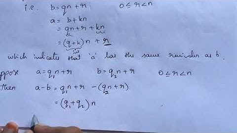 Theory of congruences