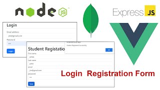 Login Registration Form Using Node js, Vue js, Express js,MongoDB