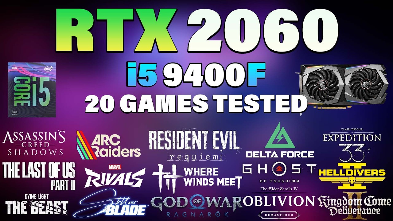 i5 9400F + RTX 2060 Tested 20 Games in 2026 - YouTube