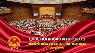 🔴Trực tiếp: Quốc hội khóa XVI họp đợt 2 thông qua các nghị quyết quan trọng